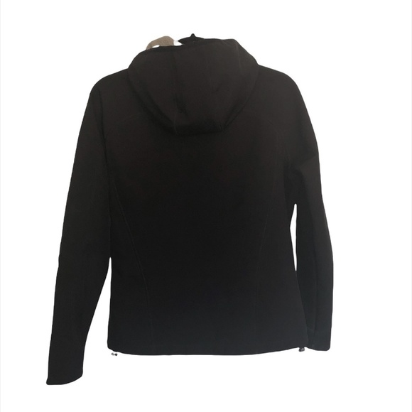 NEW BALANCE Fleece Jacket Women's Size Small Black Pink Ombre Soft Shell  Hood - Picture 3 of 15